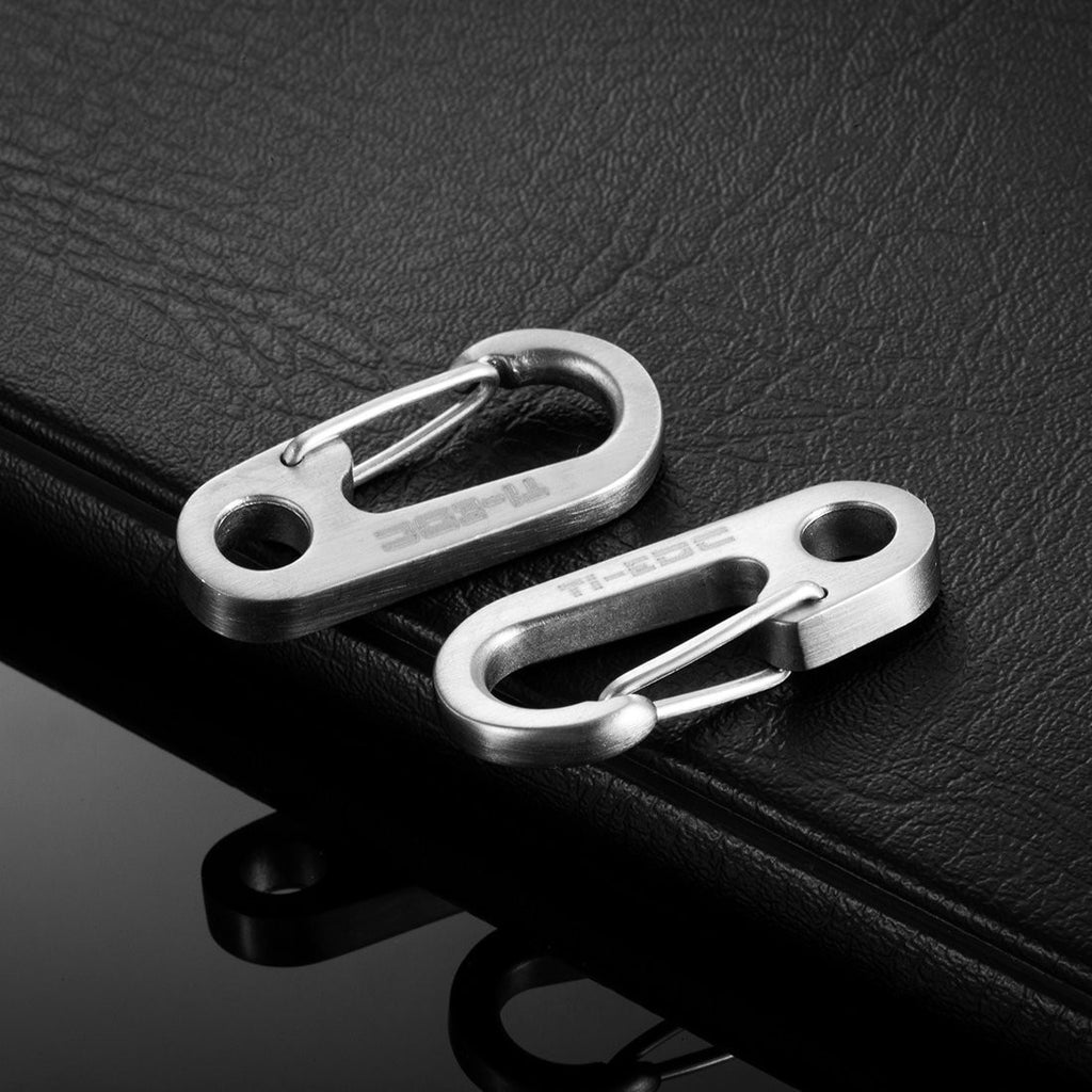 Titanium Carabiner Keychain with Titanium Key Ring, Key Chain Carabiner  Clip Bottle Opener EDC Quick Release Hooks UIInosoo